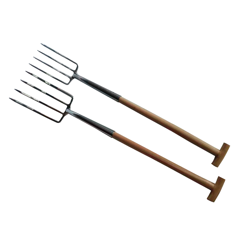 STAINLESS STEEL FORK WITH ASH HANDLE GERMAN TYPE