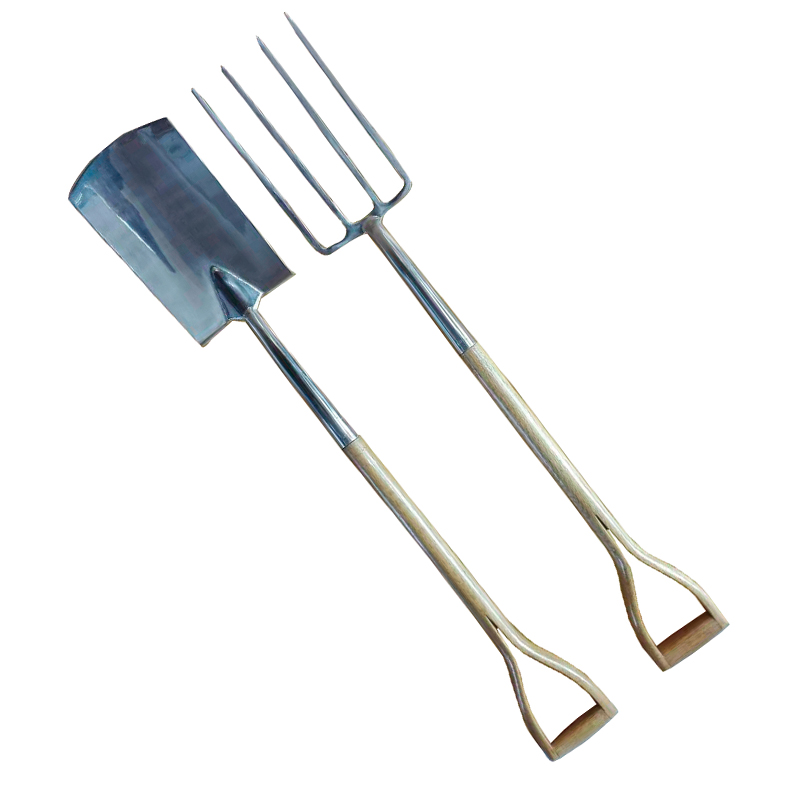 STAINLESS STEEL FORK WITH ASH HANDLE ENGLISH TYPE