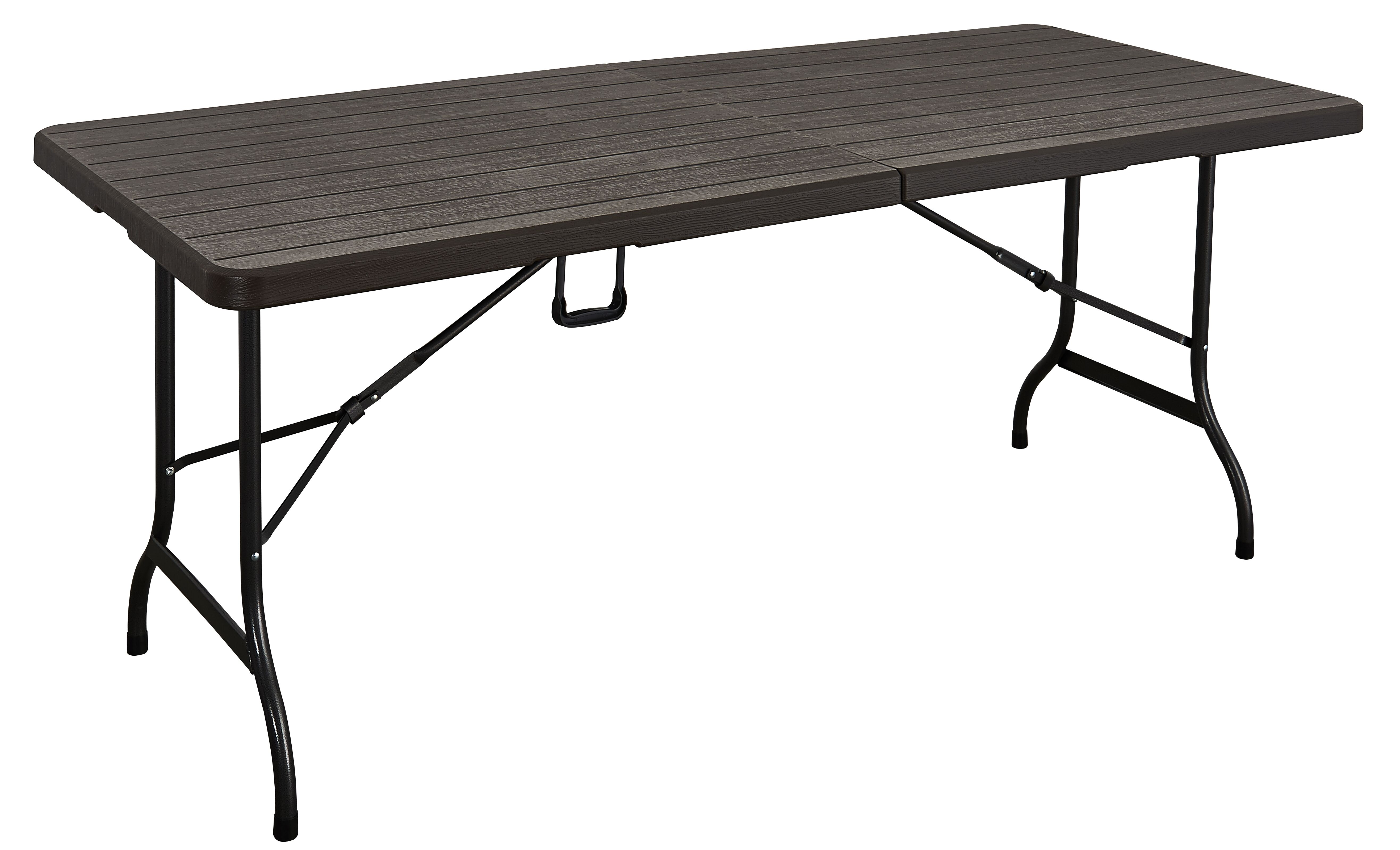 6' FOLDING TABLE WITH WOOD DESIGN WZK-180